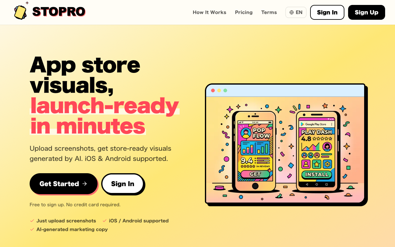 STOPRO — AI-powered store listing image generator